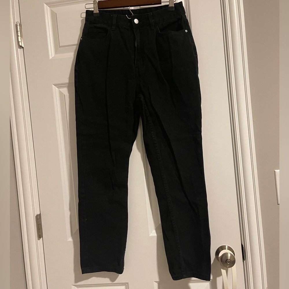 SHEIN Black Mom Jeans Size 30